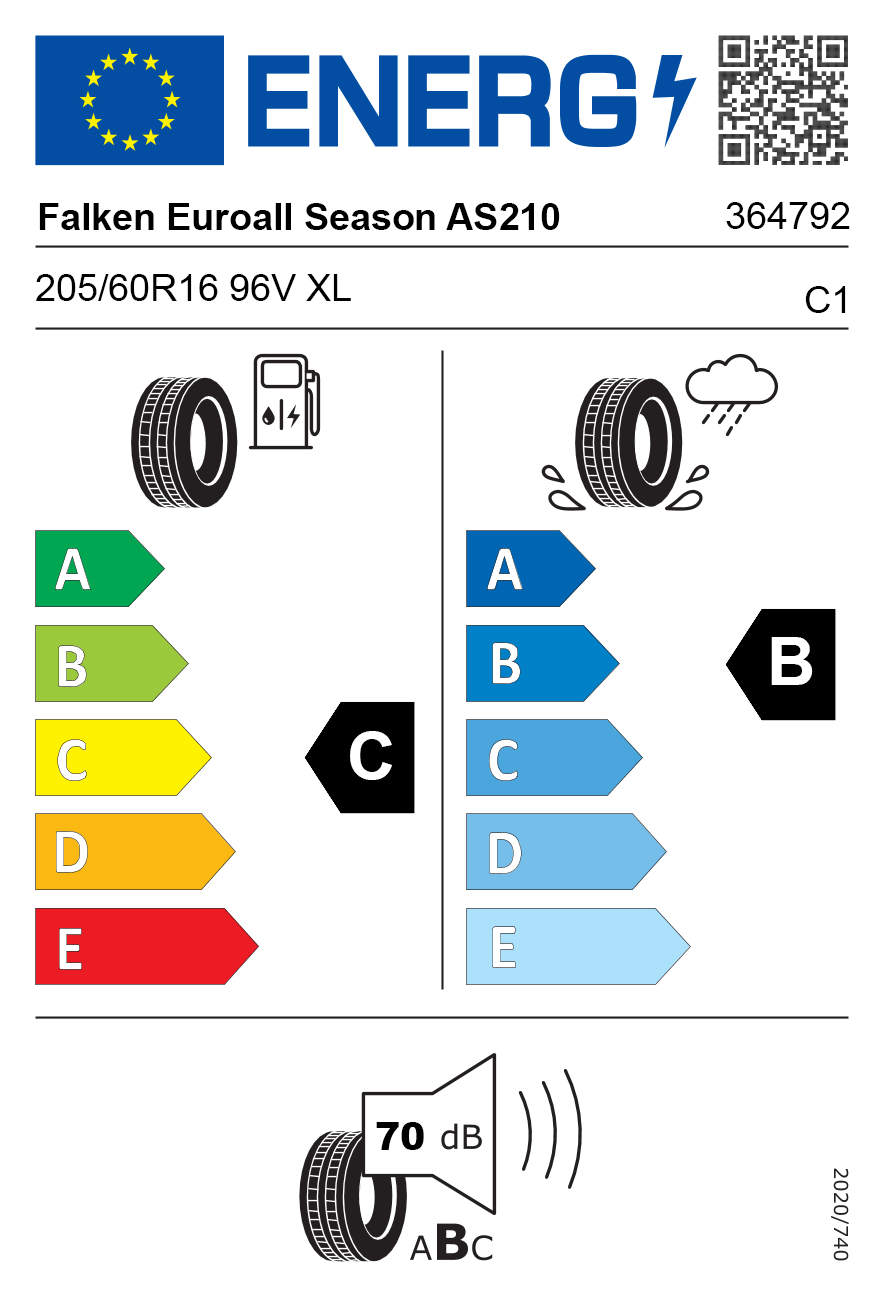 Falken 205/60R16 96V XL Euroall Season AS210 M+S 3PMSF - Görsel 2