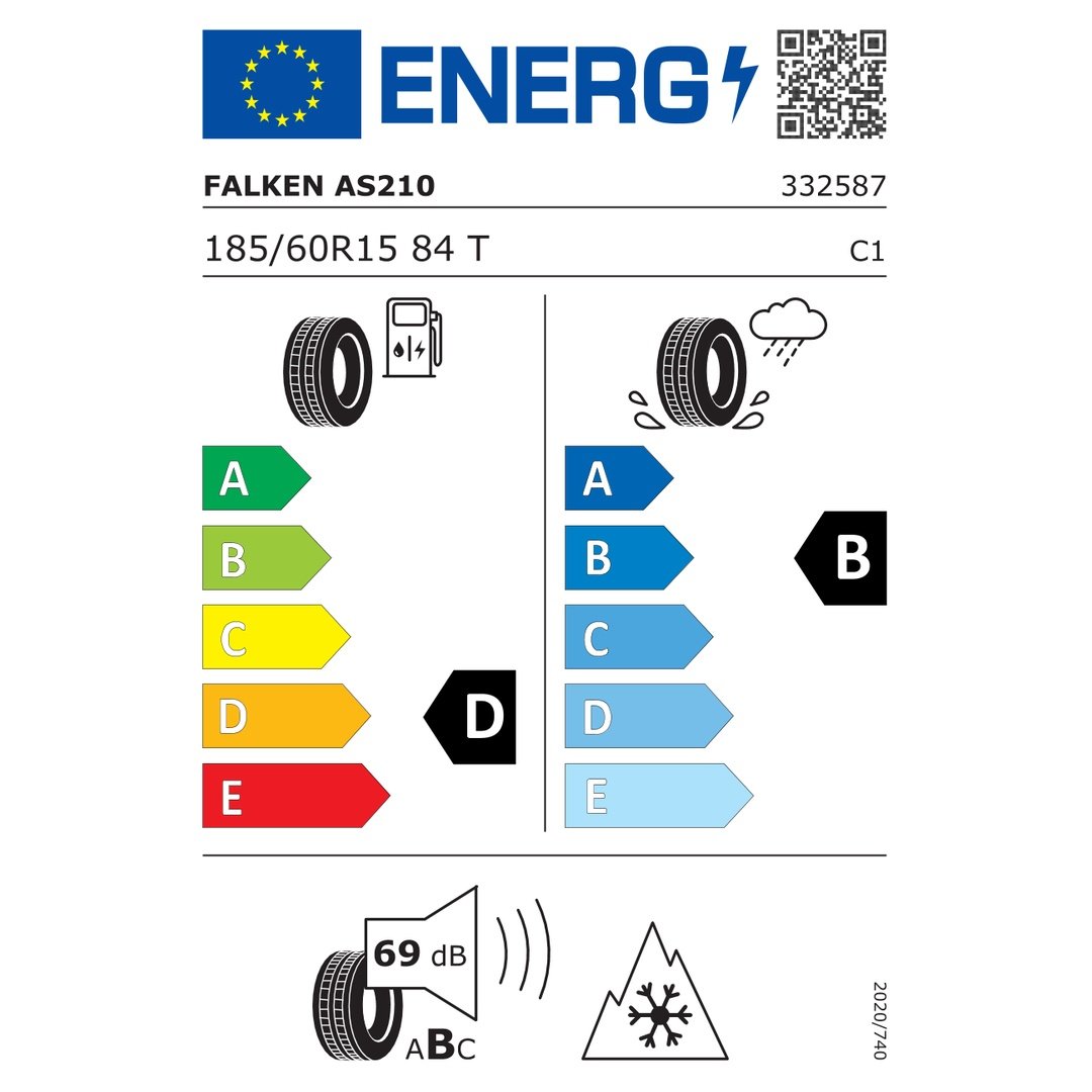 Falken Euroall Season AS210 185/60R15 84T M+S 3PMSF - Görsel 2