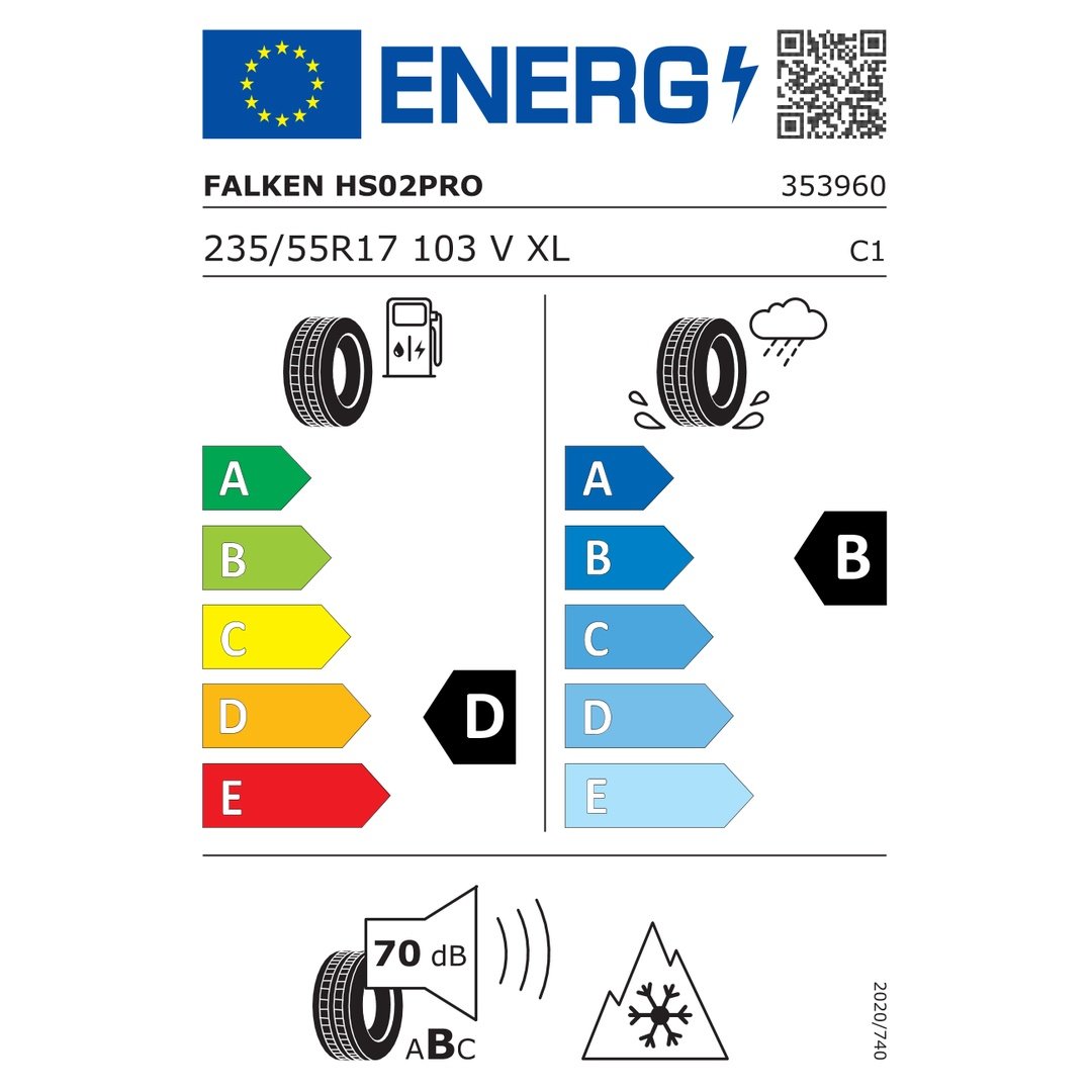 Falken Eurowinter HS02 Pro 235/55R17 103V XL M+S 3PMSF - Görsel 2