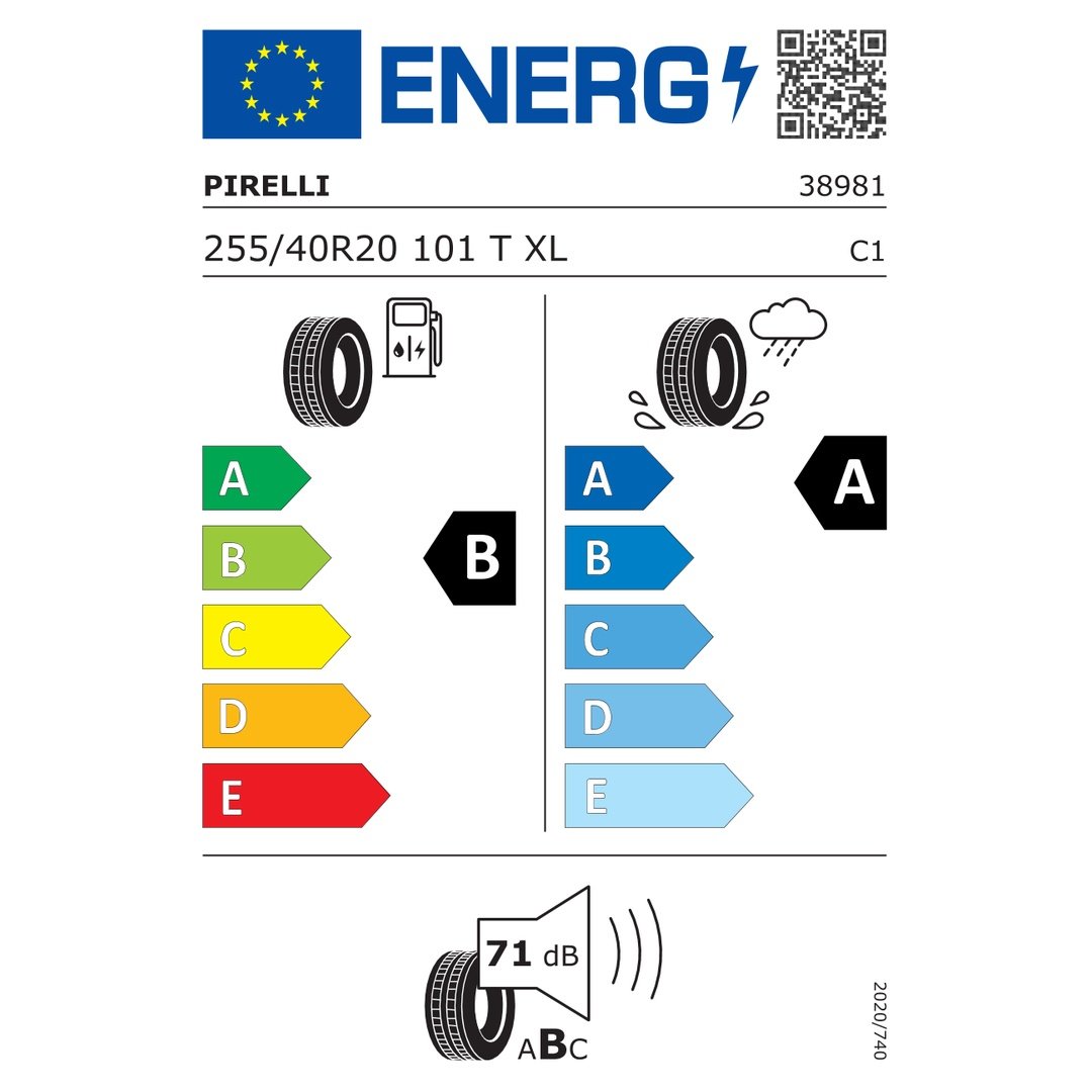 Pirelli P Zero PZ4 SC Seal İnside + 255/40R20 101T XL Elect - Görsel 2