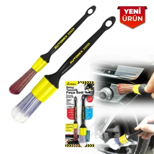 Detaylı Araç Temizlik Fırça Seti – İnce ve Güçlü Kıllı Oto Detailing Kit